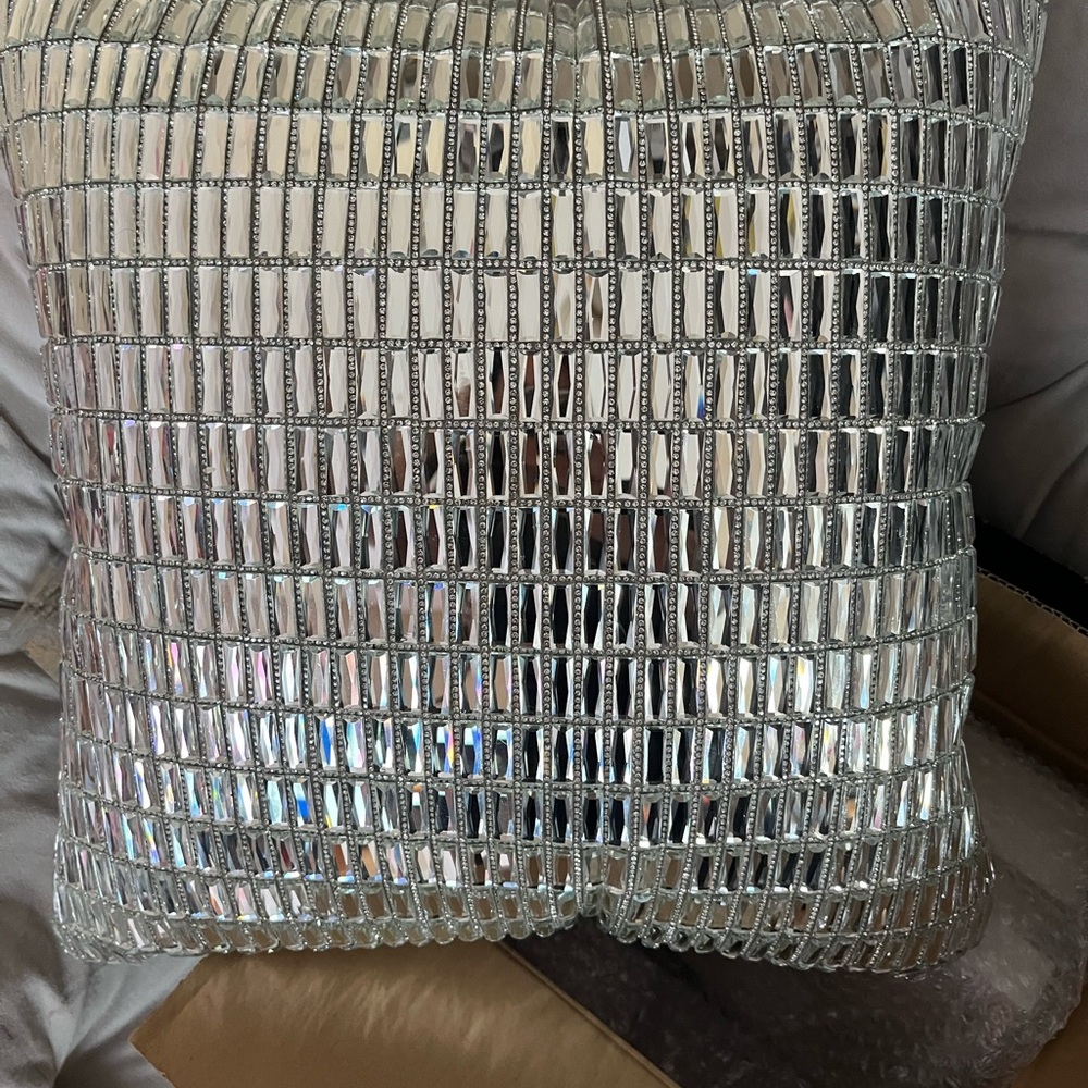 Silver Decorative Pillow